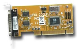 VScom 200L UPCI, a 2 Port RS232 low profile PCI card, 16C550 UART