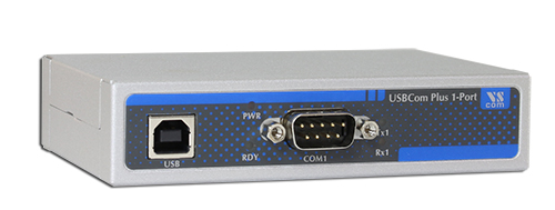 VScom USB-COM Plus, a single port USB-to-Serial adapter for RS232/422/485