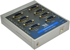 VScom USB-8COM ECO, an octal port USB-to-Serial RS232 adapter
