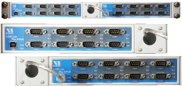 VScom USB-16COM Plus 232, a sixteen port USB-to-Serial adapter for RS232
