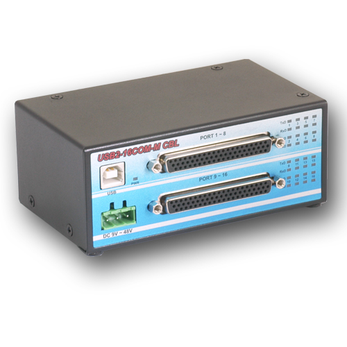 Vscom USB-16COM-M CBL, an USB to 16 x RS232 serial port converter DB62 connector, including octopuscable DB62 to 8 x DB9