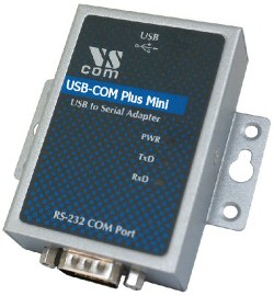 VScom USB-COM Plus Mini, a single port USB-to-Serial adapter for RS232/422/485