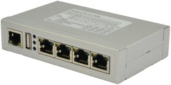 VScom NetCom+ (Plus) 411 RJ45, a quad port Serial Device Server for Ethernet/TCP to RS232