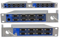 VScom NetCom+ (Plus) 1613, a sixteen port Serial Device Server for Ethernet/TCP to RS232/422/485
