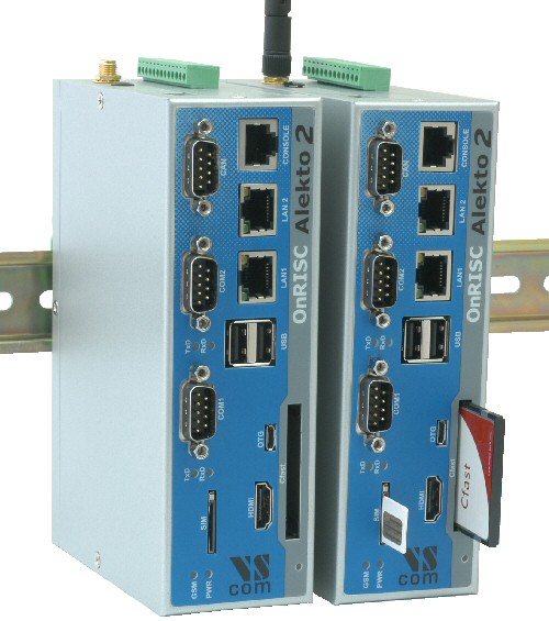 Alekto 2 upright on DIN Rail